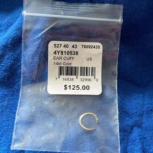 14kt gold earring cuff.  New with tag